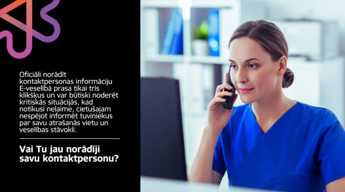 Kontaktpersonas norādīšana E-veselībā atvieglo ārstu saziņu ar tuviniekiem kritiskos gadījumos